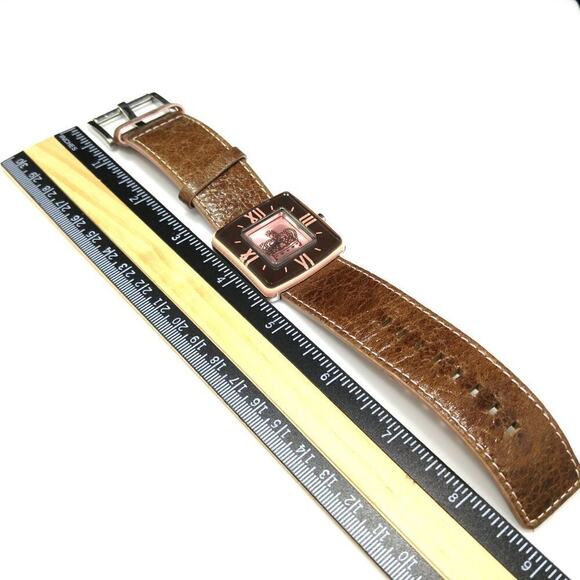 Juicy Couture Watch, Pink & Brown, Leather Band, Vintage Jewelry, 9 Inches - Picture 9 of 10